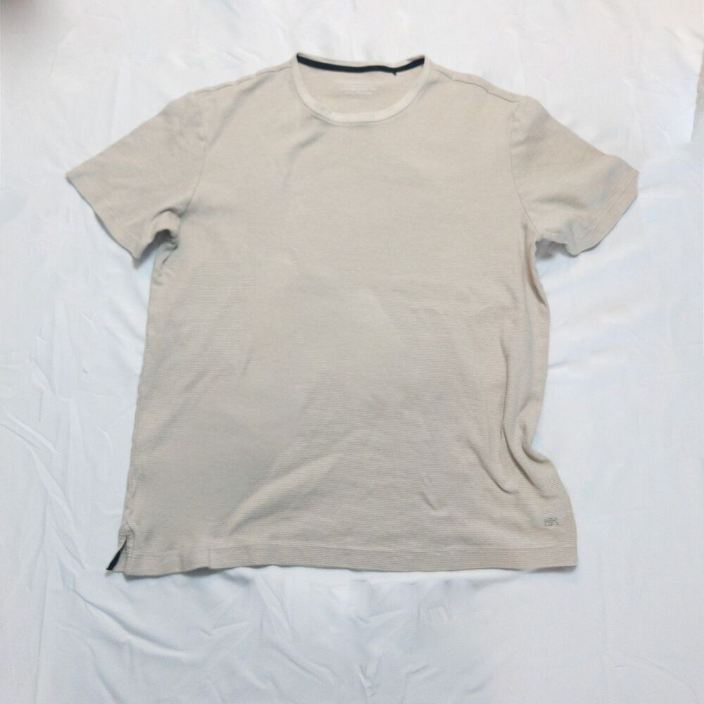 Banana Republic T-Shirt Mens XL  White Cotton Crewneck   Moisture-Wicking Luxe